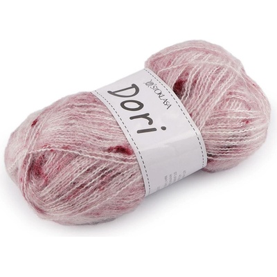 Pletací mohérová příze s nopky Dori 100 g Varianta: 4 (F016) pudrová světlá, Balení: 1 ks 57863/147367/267085