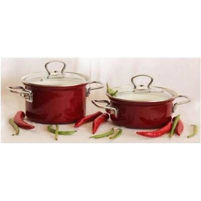 BELIS Smaltovaný rendlík s poklicí 24 cm 4.5 l ECO-CERAMIC 42524-088DB9N5
