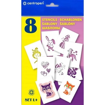 Šablóna k fúkacím fixkám Centropen Dievčenská L+