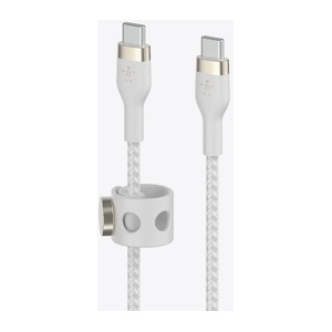 Belkin BOOST CHARGE PRO Flex USB-C to USB-C 2.0, Braided Silicone Cable - 3M - White (CAB011bt3MWH)