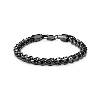 Šperky4U pánský ocelový černý OPA1008-K