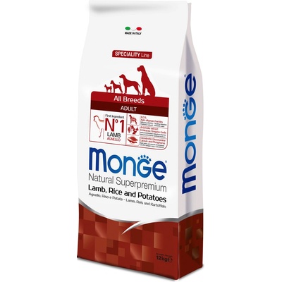Monge Natural Superpremium Jehněčí rýže a brambory 12 kg