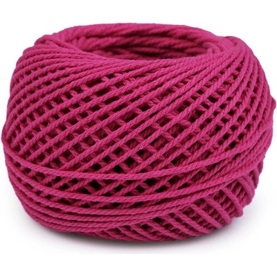 Bavlněná příze macrame / háčkovací 40 g rozčesávací - (20) růžový oleandr