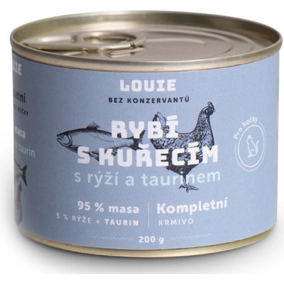 Louie Cat Ryba s ryžou a taurínom 200 g