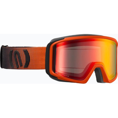 Neon Скиорска маска Neon Eclipse orange/mirror red