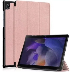 Gigapack Samsung Tab A8 10.5 WIFI (2021) GIGAPACK Ток стоящ, кожен ефект FLIP, държач за настолен компютър, ЗЛАТЕН GP-126372 (GP-126372)