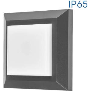 VIVALUX LED осветително тяло ALVIA LED SQ ∙ 4.5W ∙ тъмно сиво ∙ 4000K ∙ IP65 | Квадратна фасадна LED лампа Vivalux (VIV003664)