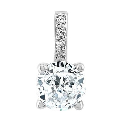 SILVEGO Stříbrný přívěsek s čirým Brilliance Zirconia LPS1274PW