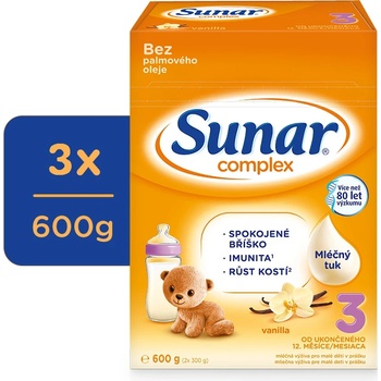 Sunar 3 complex vanilka 3 x 600 g