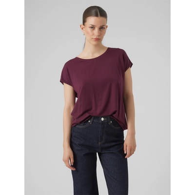 Vero Moda Дамска тениска Vero Moda Ava Plain Short Sleeve T-Shirt Womens - Winetasting