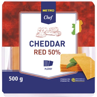 Metro Chef Red Cheddar 50 % plátky 500 g