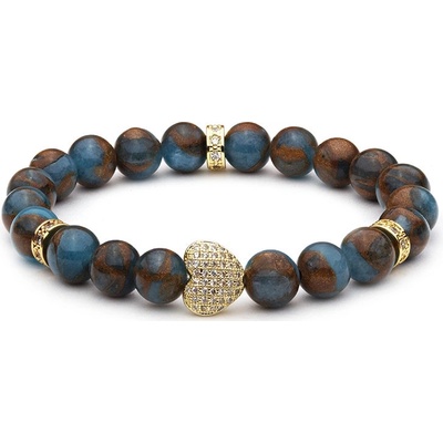 BudNej minerální magické srdce z jaspisu cloisonne MN1117