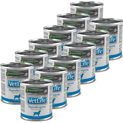 Vet Life Hypoallergenic Fish & Potato Dog 12 x 300 g