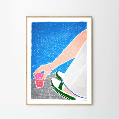 Moikka Plagát Café au Parc by Léa Coubray 50x70 cm