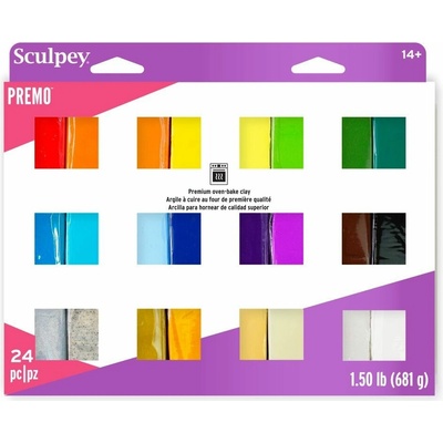 Sculpey Premo sada 681 g 24 farieb