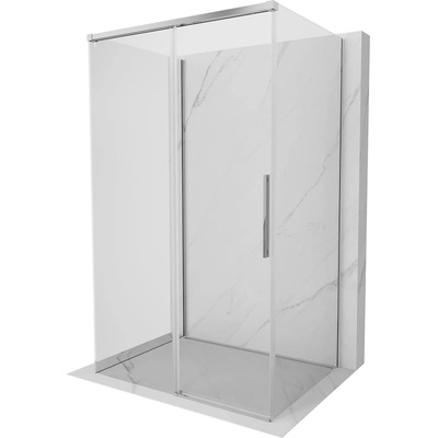 Mexen Rox-3S душ кабина с 3 стени, плъзгаща се, 130 x 85 см, прозрачна, хром (8C2-130-085-01-00-3S)