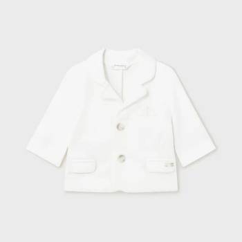 Image 1 of Mayoral Официално сако с лен в бяло за новородено момче Mayoral