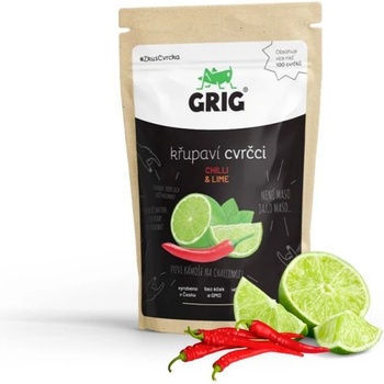 Grig Sušené cvrčky Chilli & Limetka 20 g