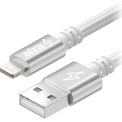 AlzaPower APW-CBMFI18901S AluCore USB-A to Lightning MFi, 1m, stříbrný – Zboží Mobilmania