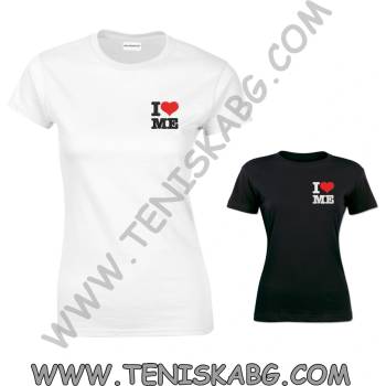 Fruit of the Loom Тениска - Бродерия I love me
