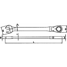 Teng Tools ráčnový klíč kloubový 10mm TT 131890303