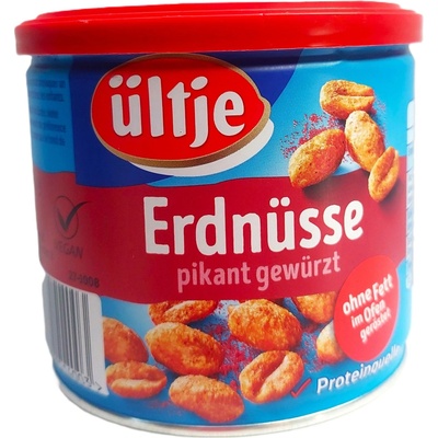 ÜLTJE Erdnüsse pikant gewürzt pikantní pražené arašídy 180 g