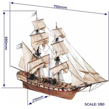 Occre Corsair 1: 80 комплект