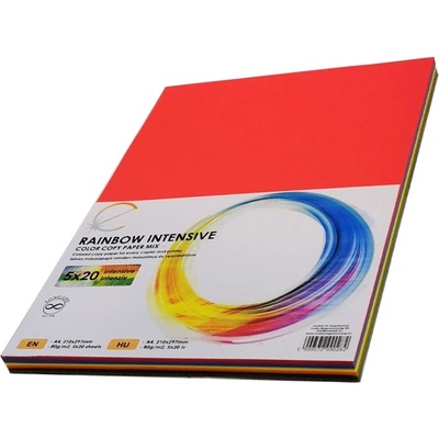 Rainbow Intensive Mix A4 80 g 5x20 листа цветна копирна хартия 114-0097 (114-0097)