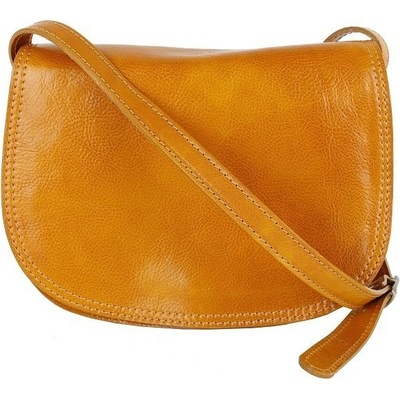 Vera Pelle dámska kožená kabelka crossbody Talianska Viera žltá