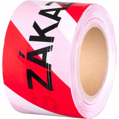 Strend Pro 80 mm x 250 m výstražná červeno-biela ZÁKAZ VSTUPU