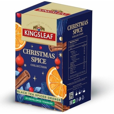 KINGSLEAF Xmas Black Spiced Orange přebal 20 x 2 g