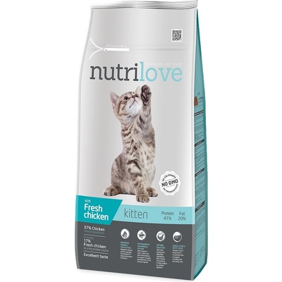 Nutrilove kočka Kitten kuřecí granule 8 kg