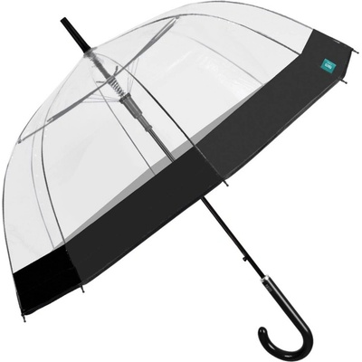 Perletti 26214 black border deštník dámský automatický průhledný