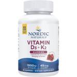 Nordic Naturals Vitamin D3 1000 IU + K2 45 mcg | Gummies [60 желирани бонбони] Нар