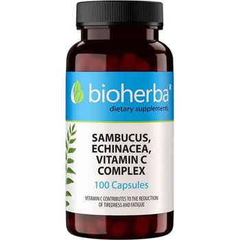 Bioherba Sambucus Echinacea & Vitamin C Complex, 100 капсули, Bioherba