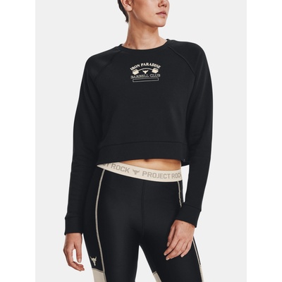 UA Project Rock Hm Gym Flc Crw Sweatshirt Under Armour | Cheren | ЖЕНИ | XS