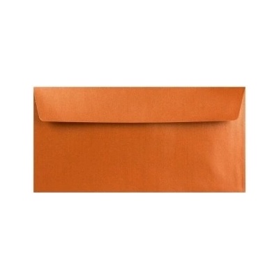 Obálka farebná DL 120g,110x220mm s pásikom,perleť.medená (bal=5ks)