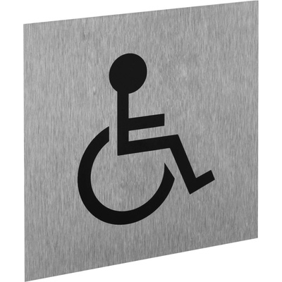 Walteco Symbol "INVALIDÉ", 120x120mm, nerez, samolepka , 20940