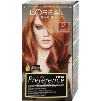 L'Oréal Féria Préférence P 74 intenzívne medená