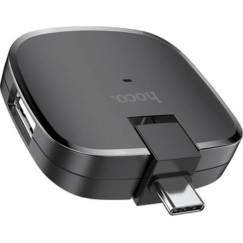 hoco. 3-портов USB-C хъб за компютри и мобилни устройства - Hoco HB11 USB-C Hub (черен) (HB11)