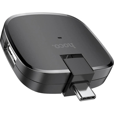hoco. 3-портов USB-C хъб за компютри и мобилни устройства - Hoco HB11 USB-C Hub (черен) (HB11)