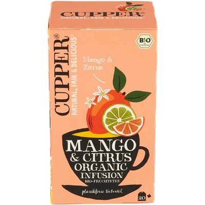 Cupper Bio ovocný čaj s pomerančovou a limetkovou kůrou a mangovou příchutí 20 ks 36 g