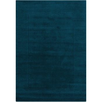 Flair Rugs Тъмносин ръчно изработен вълнен килим 200x290 cm Textured Wool Border - Flair Rugs (503119375002)