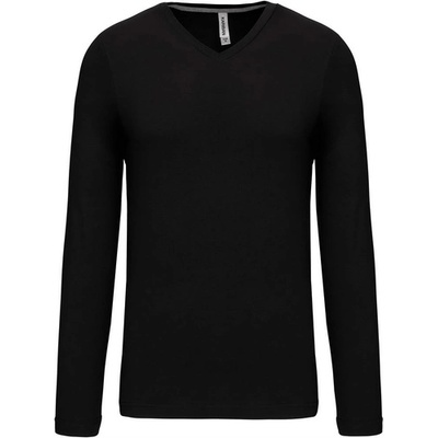 Kariban v-neck k358 / Мъжка тениска с дълъг ръкав - черна xxl (20k35800205)