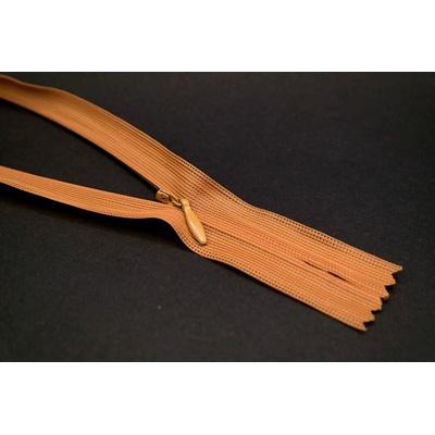 Nedeliteľný skrytý zips (3mm) rôzne farby - dĺžka 18 cm - 60 cm 18 cm Škoricová 2