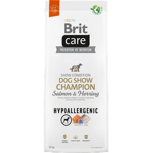 Brit Care Dog Show Champion -Суха храна за здрава кожа и лъскава козина, за кучета със сьомга и херинга 12 кг