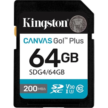 Kingston SDXC Canvas Go Plus 64GB C10/UHS-I/U3/V30 SDG4/64GB