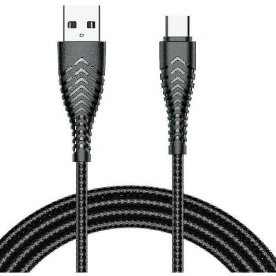 Veger V104 USB A na typ C 2,4A 1,2m černý
