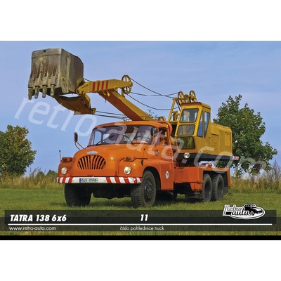 Pohlednice TRUCK č. 11 - Tatra 138 6x6 autobagr D-032a (1959 - 1972)