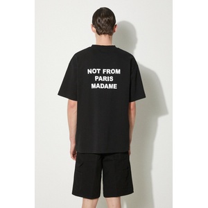 Drôle de Monsieur Памучна тениска Le T-Shirt Slogan (PERM.TS203.CO002.BL)